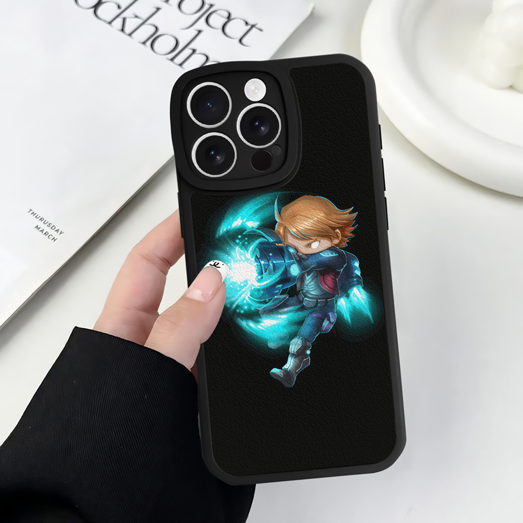 （画像用） リーグ・オブ・レジェンド League of Legends LOL 【iPhone 16シリーズ対応】シリコンスマホケース（レザー調） 材質：シリコン